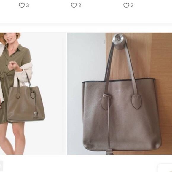 EUC Coccinelle Italy Supple Leather Carry All Roomy Tote Handbag AUTHENTIC - Picture 4 of 7